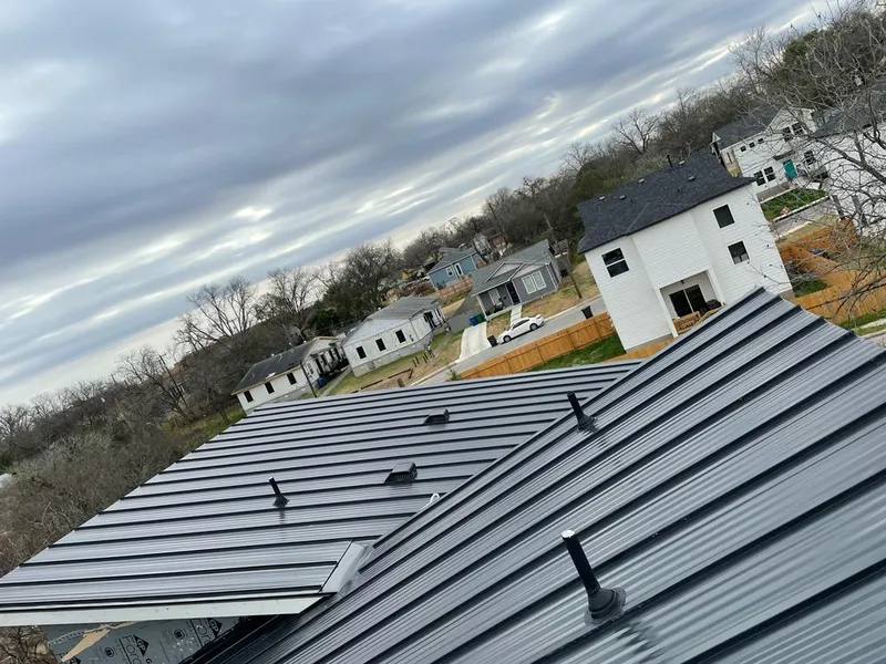 Standing seam metal roof panels with vents for Skylight Repair in Hanover Park